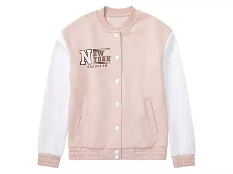 Детская куртка для девочек Peperts! с воротником-стойкой, розовый/белый