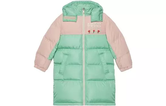 Куртка детская Gucci, светло-зеленый / розовый