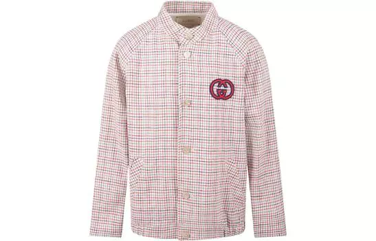 Куртка детская Gucci в мелкую клетку, красный
