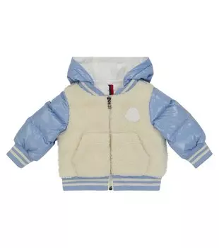 Детская куртка из флиса и пуховика Moncler Enfant, белый