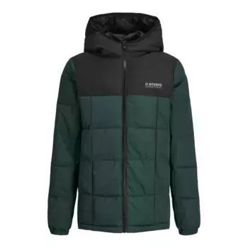 Детская куртка Jack & Jones для активного отдыха «JJBEN SQUARE HOOD JACKET JNR», с капюшоном Jack & Jones Junior, цвет magical forest