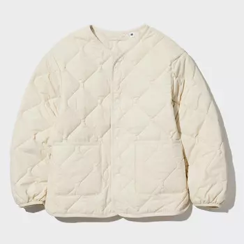 Детская куртка на молнии Uniqlo, кремовый