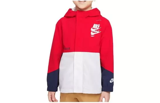 Детская куртка Nike, белый/красный