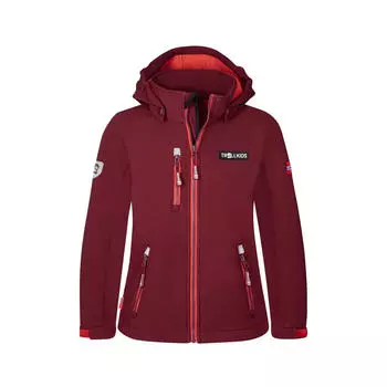 Детская куртка Preikestolen Бордовый/Светло-вишнево-красный TROLLKIDS, цвет braun