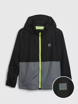 Детская куртка с капюшоном Gap, черный