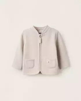 Детская куртка с капюшоном на молнии Zippy, светло-серый