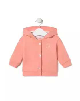 Детская куртка с капюшоном простой вязки Tous, цвет Rosa