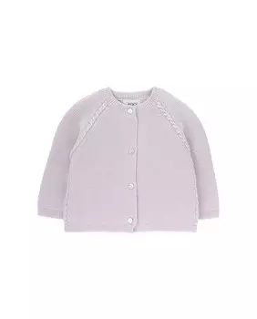 Детская куртка с круглым вырезом и застежкой на пуговицы KNOT, белый