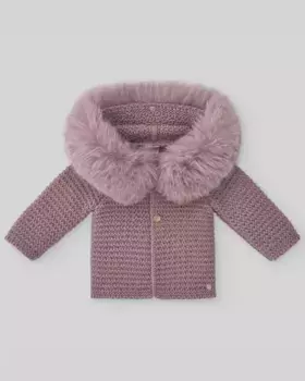 Детская куртка с мехом на капюшоне PAZ Rodrguez, розовый