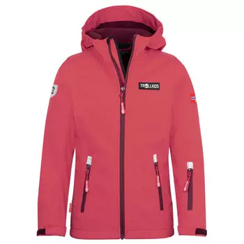 Детская куртка софтшелл Oslofjord вишнево-красная/бордовая красная TROLLKIDS, цвет braun