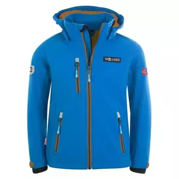 Детская куртка софтшелл Preikestolen Лазурный/Бронзовый/Темно-синий TROLLKIDS, цвет braun