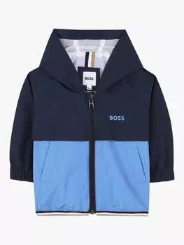 Детская куртка-ветровка HUGO BOSS, цвет Navy/Blue