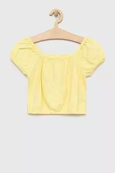 Детская льняная блузка GAP, желтый