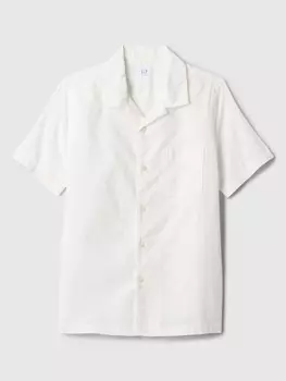 Детская льняная рубашка Gap, белый