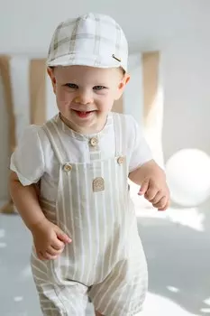 Детская льняная шапочка RAMSEY Jamiks, бежевый