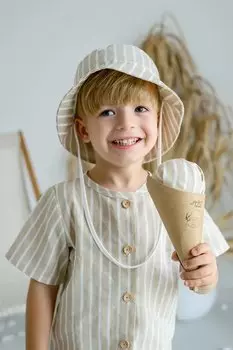 Детская льняная шляпа ZURIMAN Jamiks, бежевый