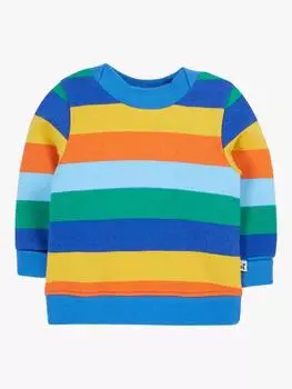 Детская легкая толстовка в полоску из органического хлопка Frugi, разноцветный