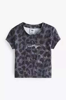 Детская леопардовая футболка Hype, черный