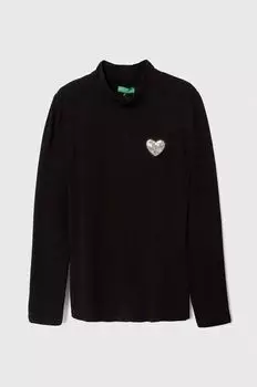 Детская лонгслив United Colors of Benetton, черный