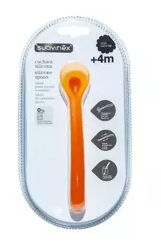 Детская ложка +4м Cuchara Silicona Suavinex, 1 UD