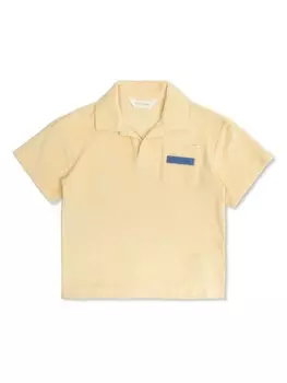Детская махровая рубашка-поло Palm Angels Palm Angels Kids, желтый