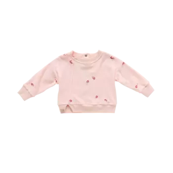 Детская махровая толстовка Omamimini, розовый