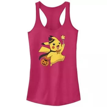 Детская майка-борцовка Pokemon Pikachu с принтом "Сладость или гадость" Licensed Character, цвет raspberry
