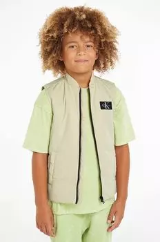 Детская майка Calvin Klein Jeans, бежевый