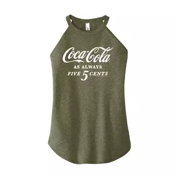 Детская майка Coca-Cola Five Cents с высоким воротником и рисунком Coke Licensed Character, зеленый