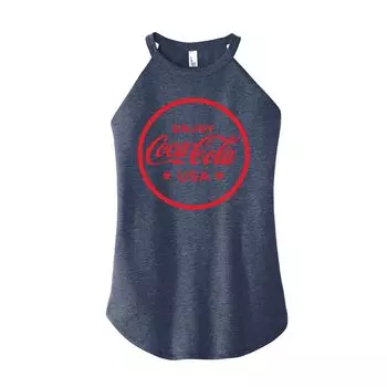 Детская майка Coca-Cola USA с высоким воротником и рисунком Coke Licensed Character, синий