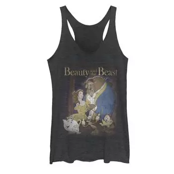 Детская майка Disney's Beauty And The Beast с потертостями в винтажном стиле, групповой снимок Licensed Character