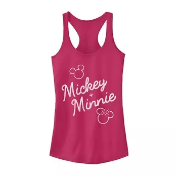 Детская майка Disney's Mickey Plus Minnie Mouse Outline Licensed Character, цвет Raspberry
