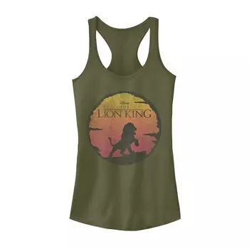 Детская майка Disney's The Lion King Vintage Sunset с логотипом Licensed Character, цвет Military Green