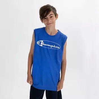 Детская майка Legacy с большим логотипом Champion, синий