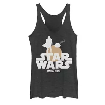 Детская майка на бретельках с логотипом Star Wars The Mandalorian The Child и силуэтом заката Licensed Character