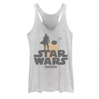 Детская майка на бретельках с логотипом Star Wars The Mandalorian The Child и силуэтом заката Licensed Character
