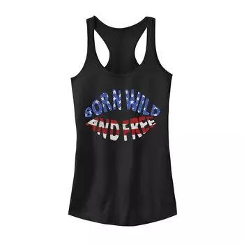Детская майка с американским флагом "Born Wild & Free"