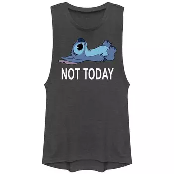 Детская майка с графическим рисунком Disney's Lilo & Stitch Not Today, цвет Charcoal