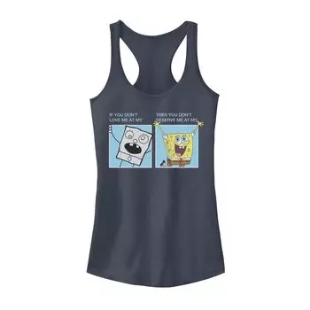 Детская майка с рисунком «Губка Боб Квадратные Штаны» Doodlebob Meme Racerback Nickelodeon