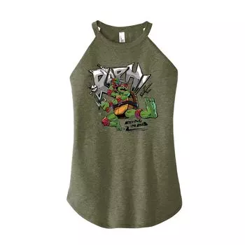 Детская майка с высоким воротником и графическим рисунком TMNT Teenage Mutant Ninja Turtles Mutant Mayhem Raph Licensed Character, зеленый