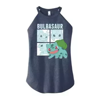 Детская майка с высоким воротом и принтом покемона Bulbasaur Licensed Character, синий