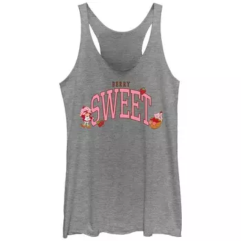 Детская майка Strawberry Shortcake Berry Sweet Sign Racerback Licensed Character, цвет Gray Heather