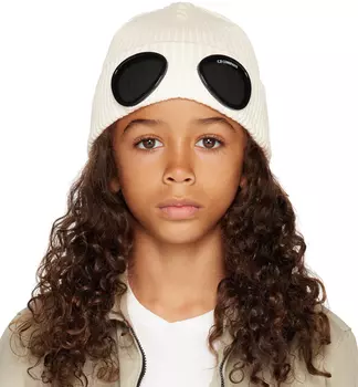 Детская марлевая шапка Off-White Goggle белый C.P. Company Kids