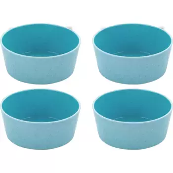 Детская миска KOZIOL «CONNECT BOWL», 4 предмета, пластик, 100 % перерабатываемый, 100 % производство Германии, CO-нейтральное производство, 400 мл, цвет blau