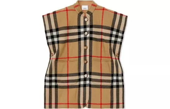 Детская накидка Burberry, цвет Camel