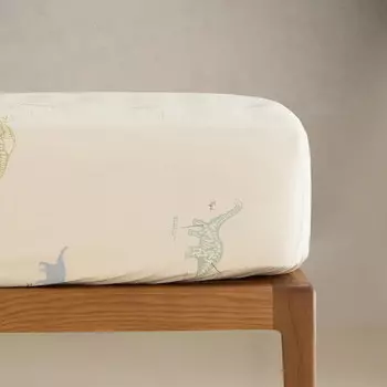 Детская натяжная простыня Zara Home Dinosaur, кремовый