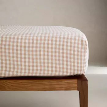 Детская натяжная простыня Zara Home Gingham, розовый
