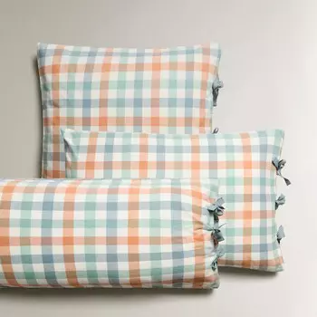 Детская наволочка Zara Home Gingham Flannel, мультиколор
