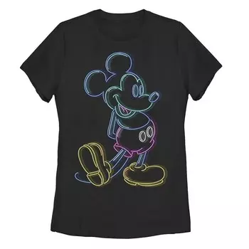 Детская неоновая футболка с Микки Маусом Disney's Licensed Character, черный