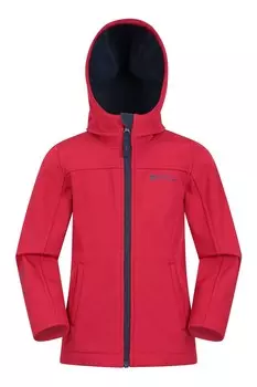Детская непромокаемая куртка из софтшелла Exodus Mountain Warehouse, красный